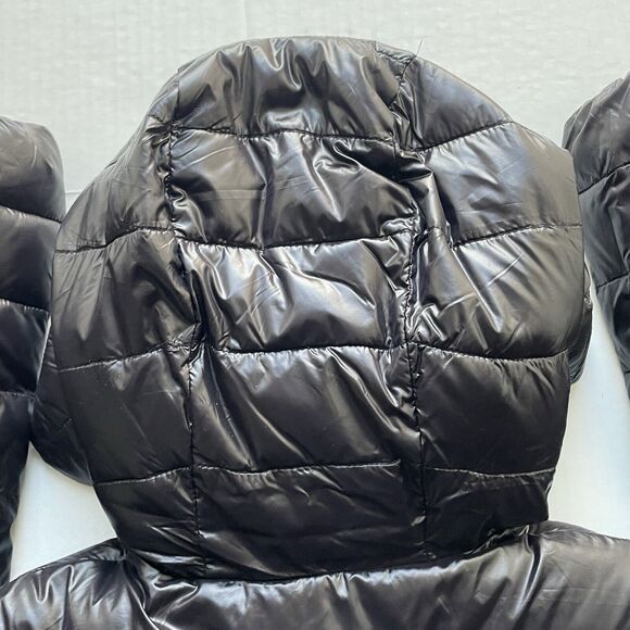 Zara Womens Black Reversible Insulated Hooded Full Zip Puffer Jacket Size M - Picture 5 of 16